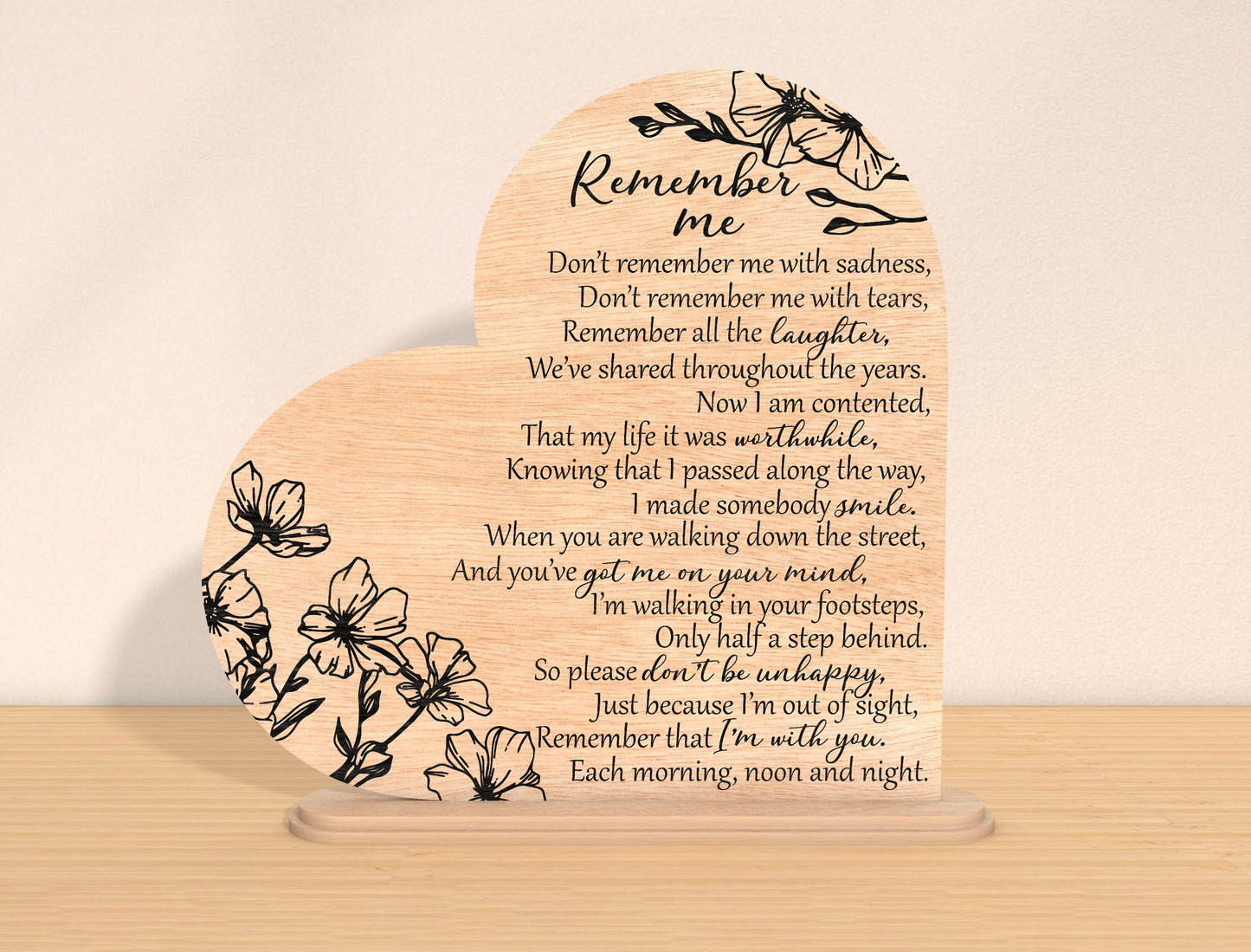 Remember Me Memorial SVG Laser Cut File for Glowforge