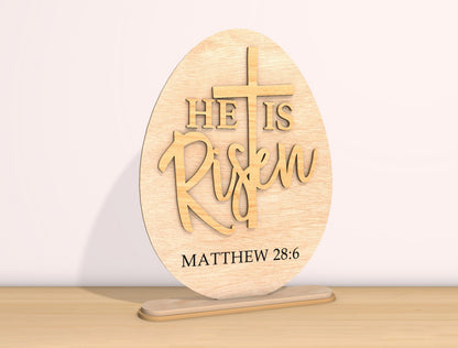 He Is Risen SVG Bundle Christian Cross Matthew Easter for LightBurn and xTool