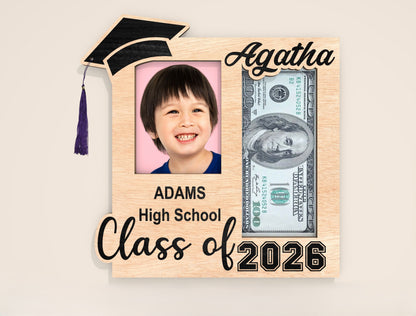 Graduation Money Holder Photo Frame SVG for xTool and Glowforge