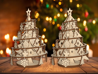 Standing Christmas Tree Laser Cut File | Ready to Cut | Glowforge, xTool, LightBurn, etc.