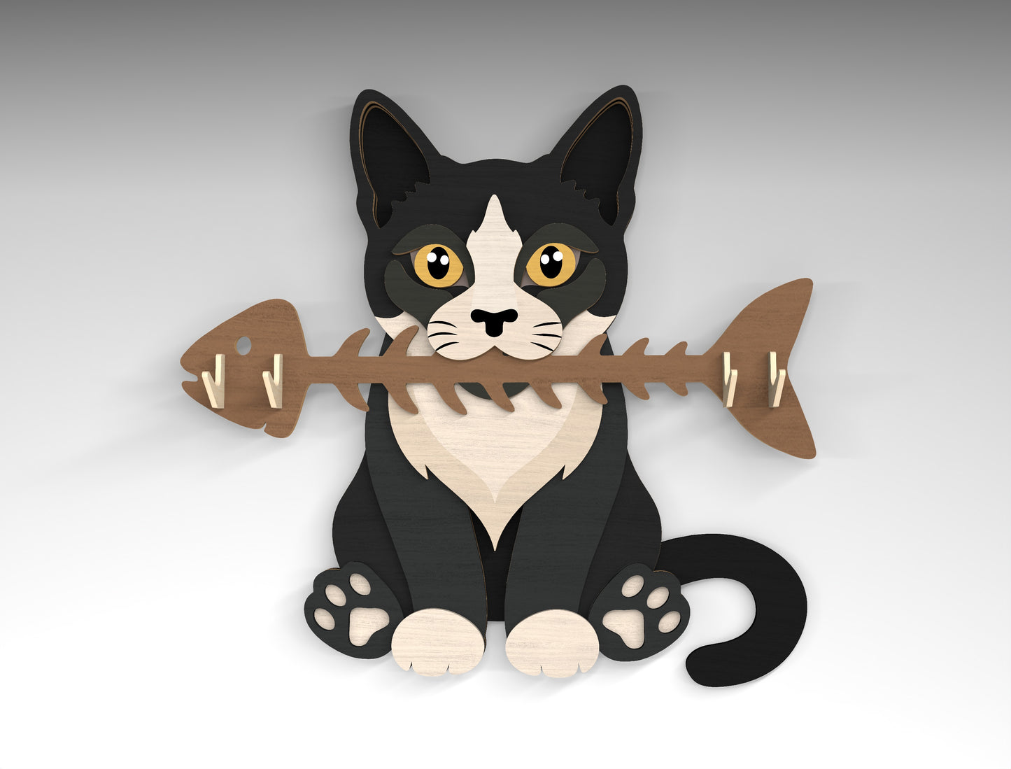 Cat Breed Key Holder SVG Bundle for Glowforge and LightBurn