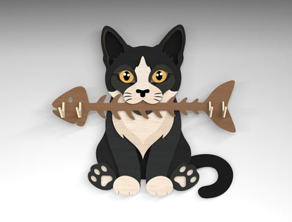 Cat Breed Key Holder SVG Bundle for Glowforge and LightBurn