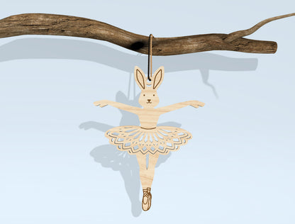 Ballerina Bunny SVG Bundle Dancing Rabbit Easter for LightBurn and xTool