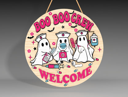 Halloween Cow Ghost Round Sign SVG Bundle 3 Designs for xTool LightBurn