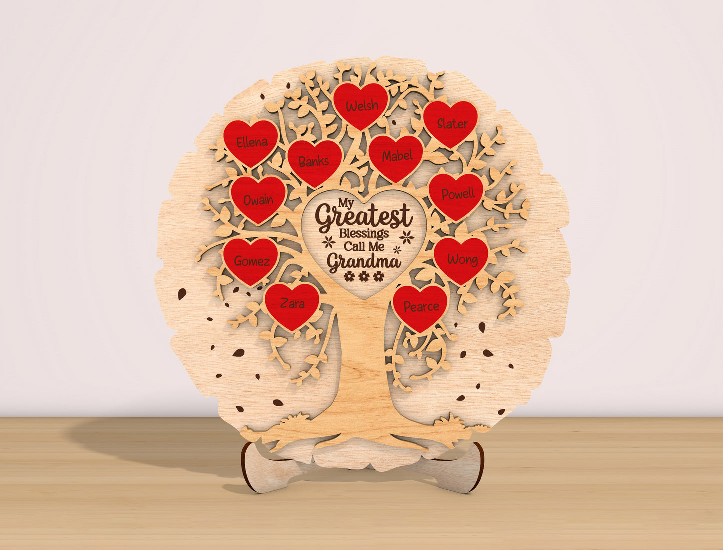 Grandma Family Tree SVG My Greatest Blessings for Glowforge and xTool