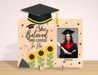 Graduation Photo Frame SVG Laser Cut File for LightBurn and Glowforge