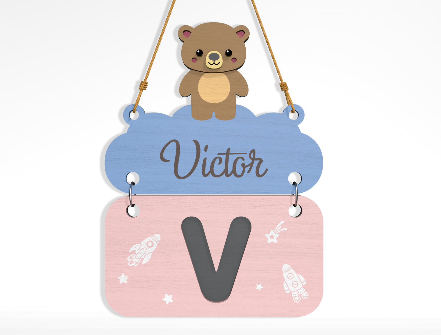 Alphabet Name Sign SVG Bundle File for Glowforge and xTool
