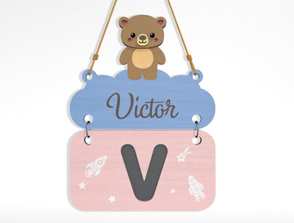 Alphabet Name Sign SVG Bundle File for Glowforge and xTool