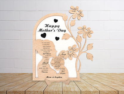 Happy Mother's Day Floral Sign SVG Bundle for xTool and LightBurn