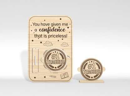 Teacher Appreciation Card Laser Cut File SVG Laser Cut File for xTool and Glowforge