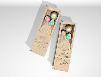 "Happy Easter Sunday" Easter Gift Box SVG Bunny Treat for Glowforge and xTool