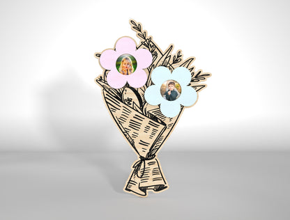 Mother's Day Flower Photo Frame SVG Bouquet for LightBurn and xTool