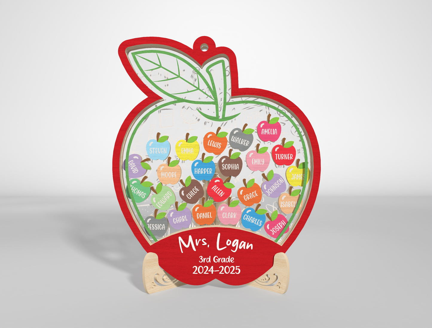 Personalized Teacher Appreciation Shaker SVG for xTool and LightBurn
