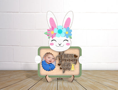 Easter Bunny Photo Frame SVG Bundle Cute Bunny 5 Designs for LightBurn