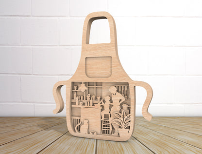 Mom Kitchen Apron Sign SVG Mother's Day Kitchen Decor for LightBurn