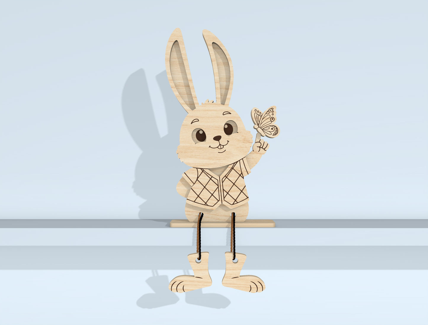 Easter Bunny Shelf Sitters SVG Bundle for LightBurn and Glowforge