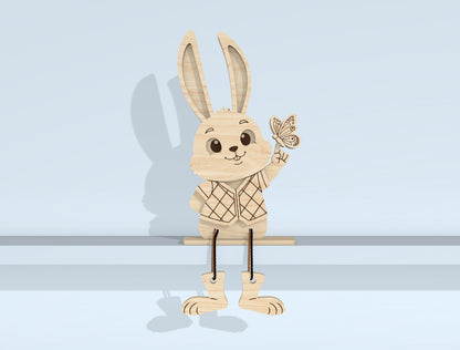Easter Bunny Shelf Sitters SVG Bundle for LightBurn and Glowforge
