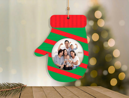 Christmas Photo Frame Ornaments Laser Cut File | Holiday Digital Download | Ready to Cut | Glowforge, xTool, LightBurn, etc.