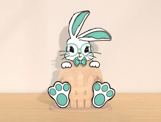 Bunny Basket Holder SVG Bundle Cute Rabbit Candy Easter for Glowforge