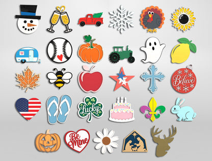 Home Sweet Home Interchangeable Sign SVG Bundle for Glowforge and xTool