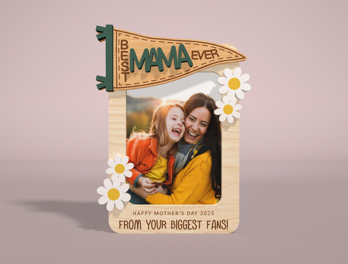 Mom and Dad Photo Frame Banner SVG Bundle for Glowforge and xTool