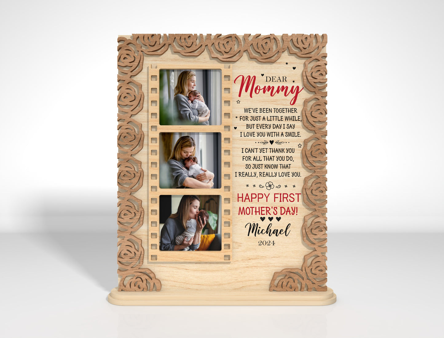 First Mother's Day Photo Frame SVG Bundle for xTool and Glowforge