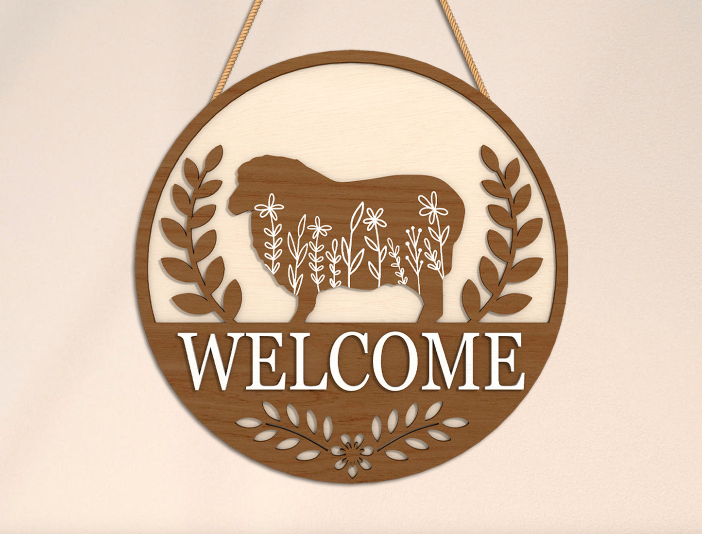 Farm Animal Welcome Sign SVG Bundle for Glowforge and LightBurn
