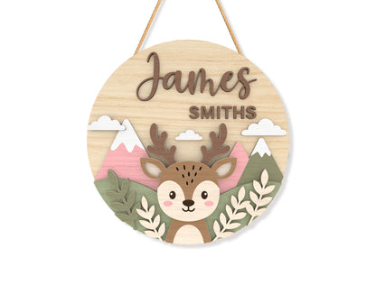 Personalized Baby Name Door Sign SVG for xTool and Glowforge