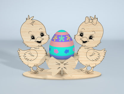 Animal Egg Stand SVG Bundle Easter Egg Holder for Glowforge and xTool