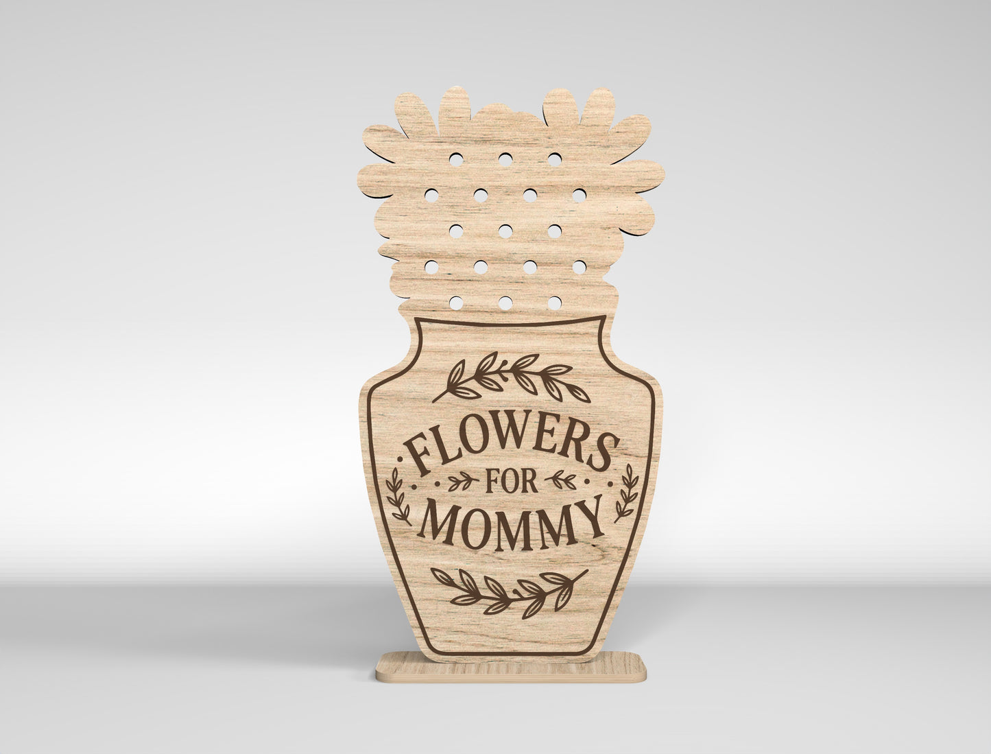 Mother's Day Flower Holder SVG Bundle Laser Cut File for LightBurn and xTool