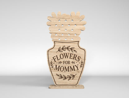 Mother's Day Flower Holder SVG Bundle Laser Cut File for LightBurn and xTool