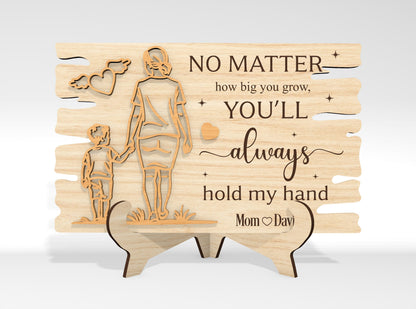Mom and Baby Line Art Standing Decor SVG Bundle for LightBurn and xTool