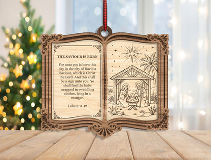 Nativity Book Ornament SVG Bundle Christmas Laser Cut Designs