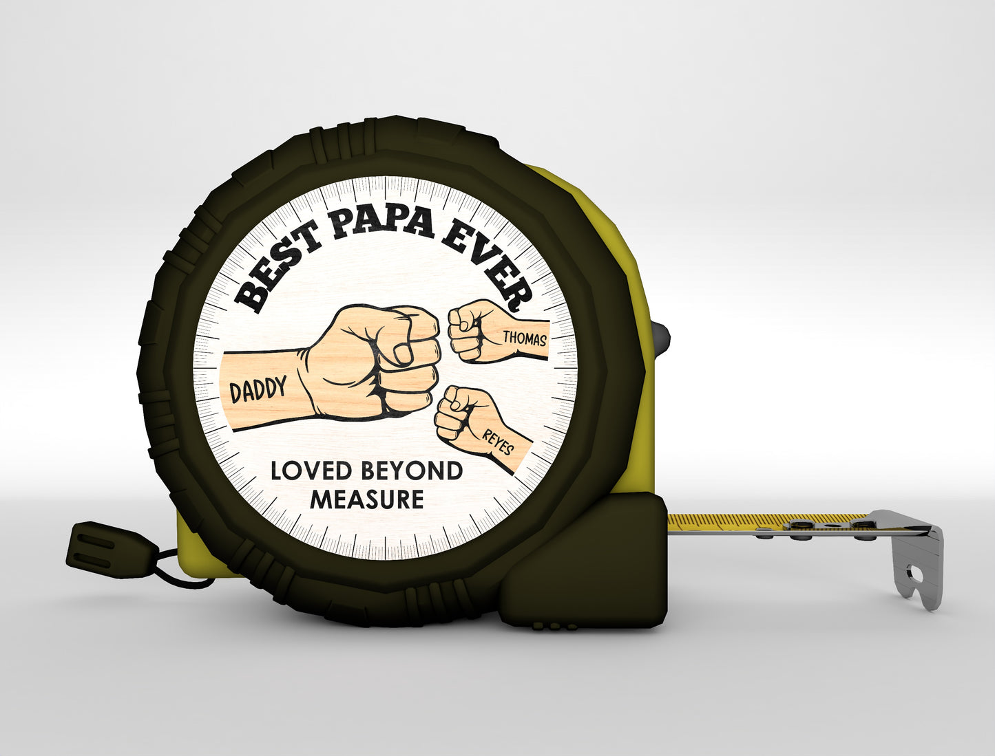 "Loved Beyond Measure" Dad Tape Measure Sign SVG Laser Cut File for xTool and LightBurn