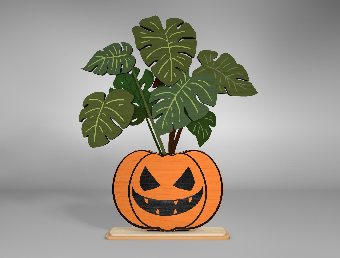 Halloween Plant Multilayer SVG Bundle for Glowforge xTool LightBurn 3 Designs