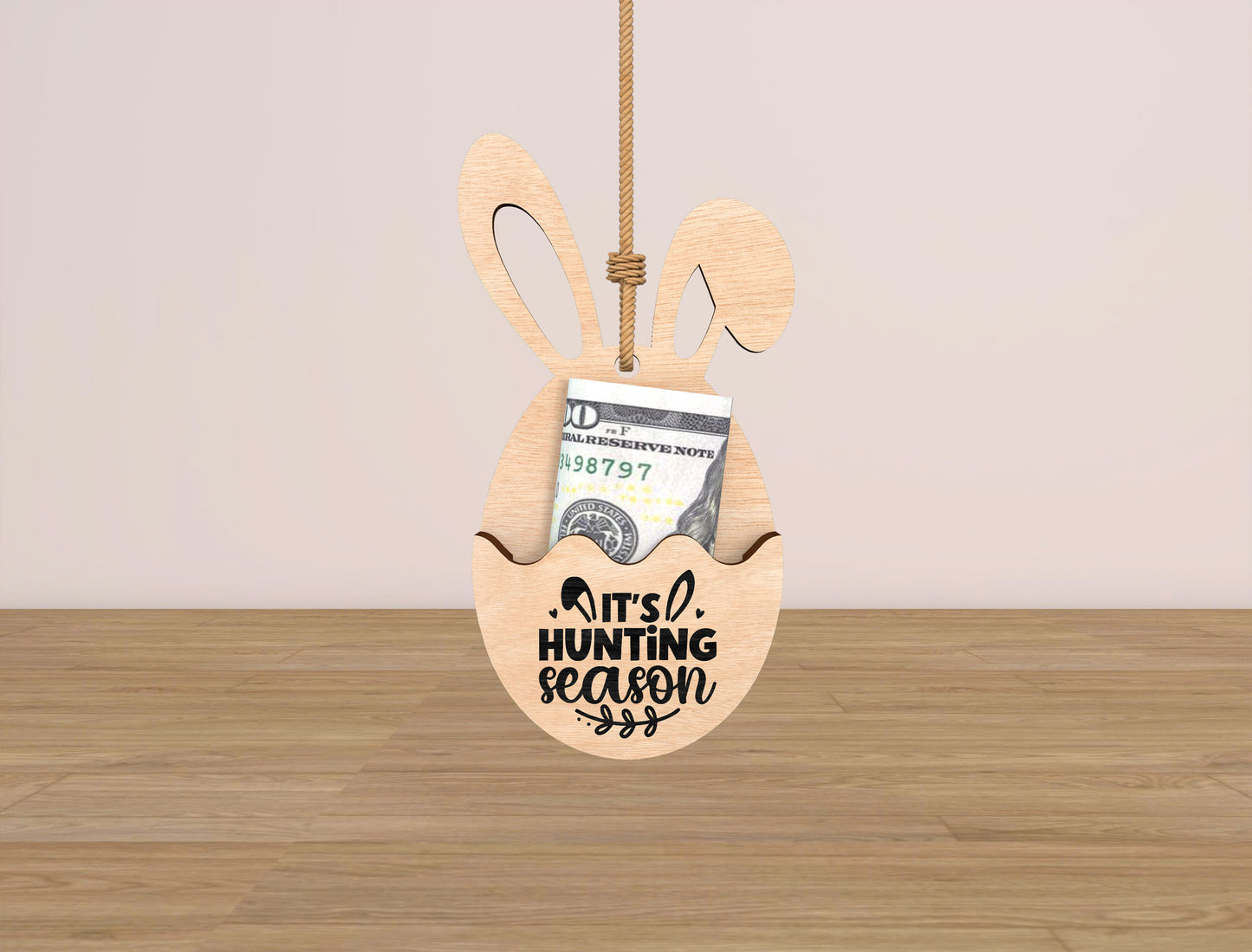 Easter Bunny Money Holder Ornament SVG Bundle for Glowforge and xTool