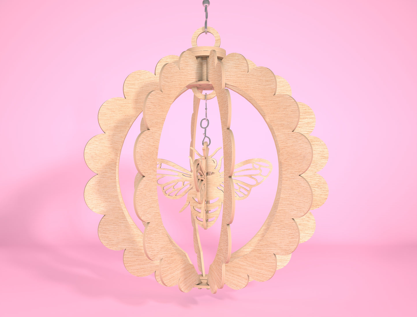 Butterfly Hanging Spinner SVG Laser Cut File for xTool and Glowforge