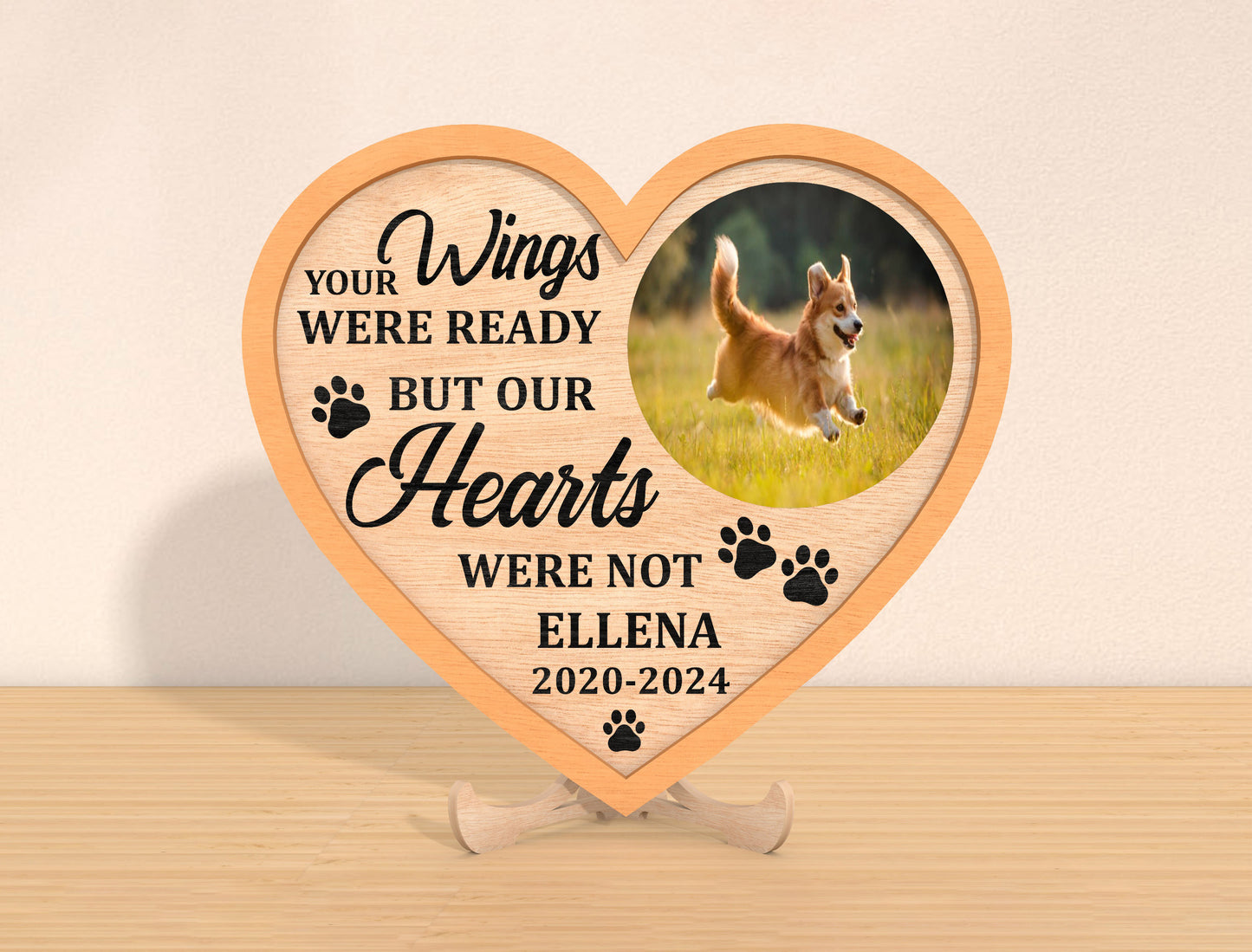 Heart Pet Memorial SVG Bundle Photo Frame for Glowforge and xTool