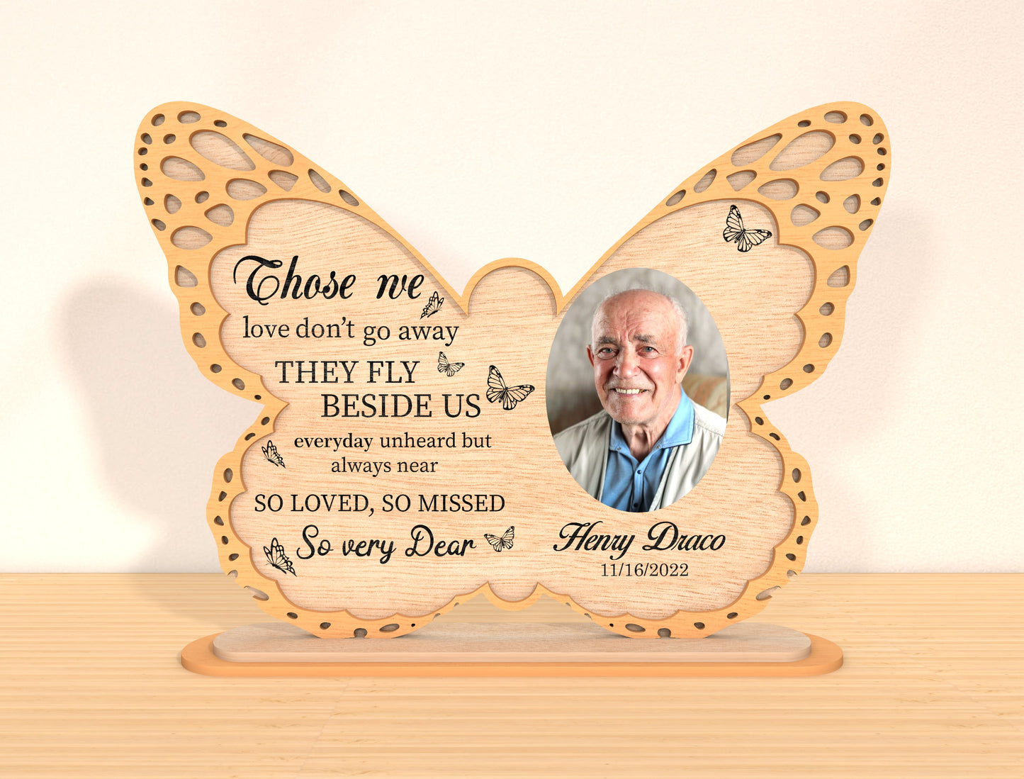 Butterfly Photo Memorial Sign SVG Laser Cut File for xTool