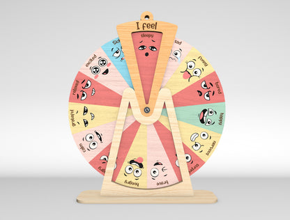 Feelings Wheel SVG for Glowforge xTool Wooden Emotion Chart Laser Cut File