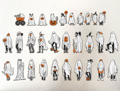 Halloween Ghost Door Corner SVG Bundle for Glowforge xTool LightBurn