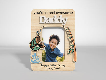 Dad Fridge Photo Magnet SVG Bundle Laser Cut File for xTool and LightBurn