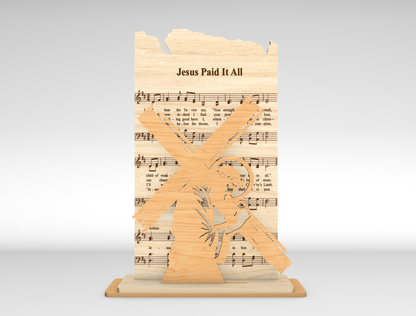 Christian Cross Tabletop Decor SVG Jesus Silhouette Bundle for Glowforge