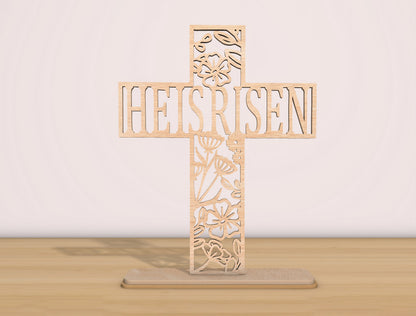 He Is Risen Jesus Cross Decor SVG Bundle 4 Designs for Glowforge and xTool