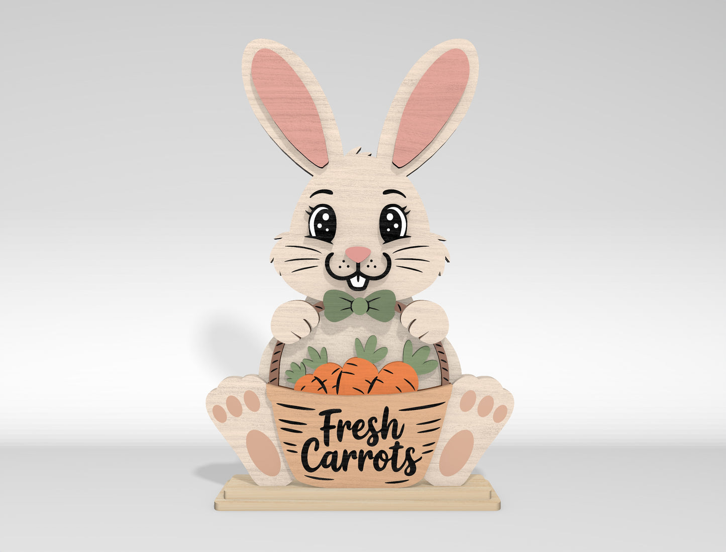 Easter Bunny Gnome Carrot Patch Shelf Sitter SVG Bundle for Glowforge and xTool