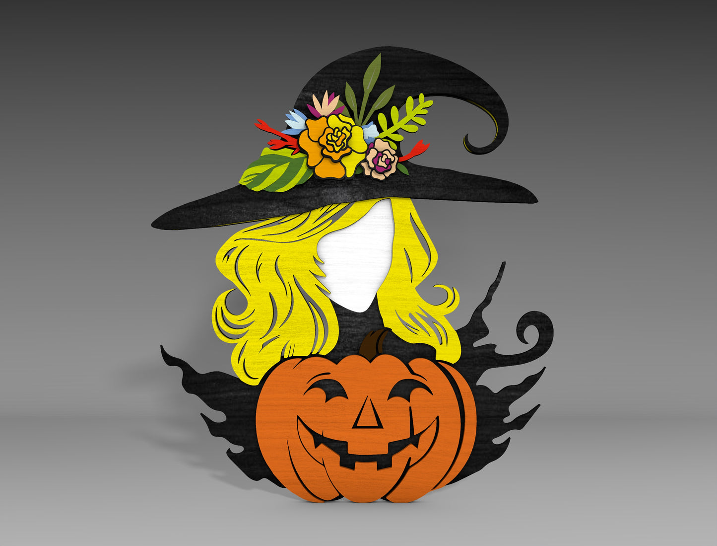 Halloween Witch Shelf Sitter SVG Bundle Standing Decor for Glowforge LightBurn xTool 4 Designs