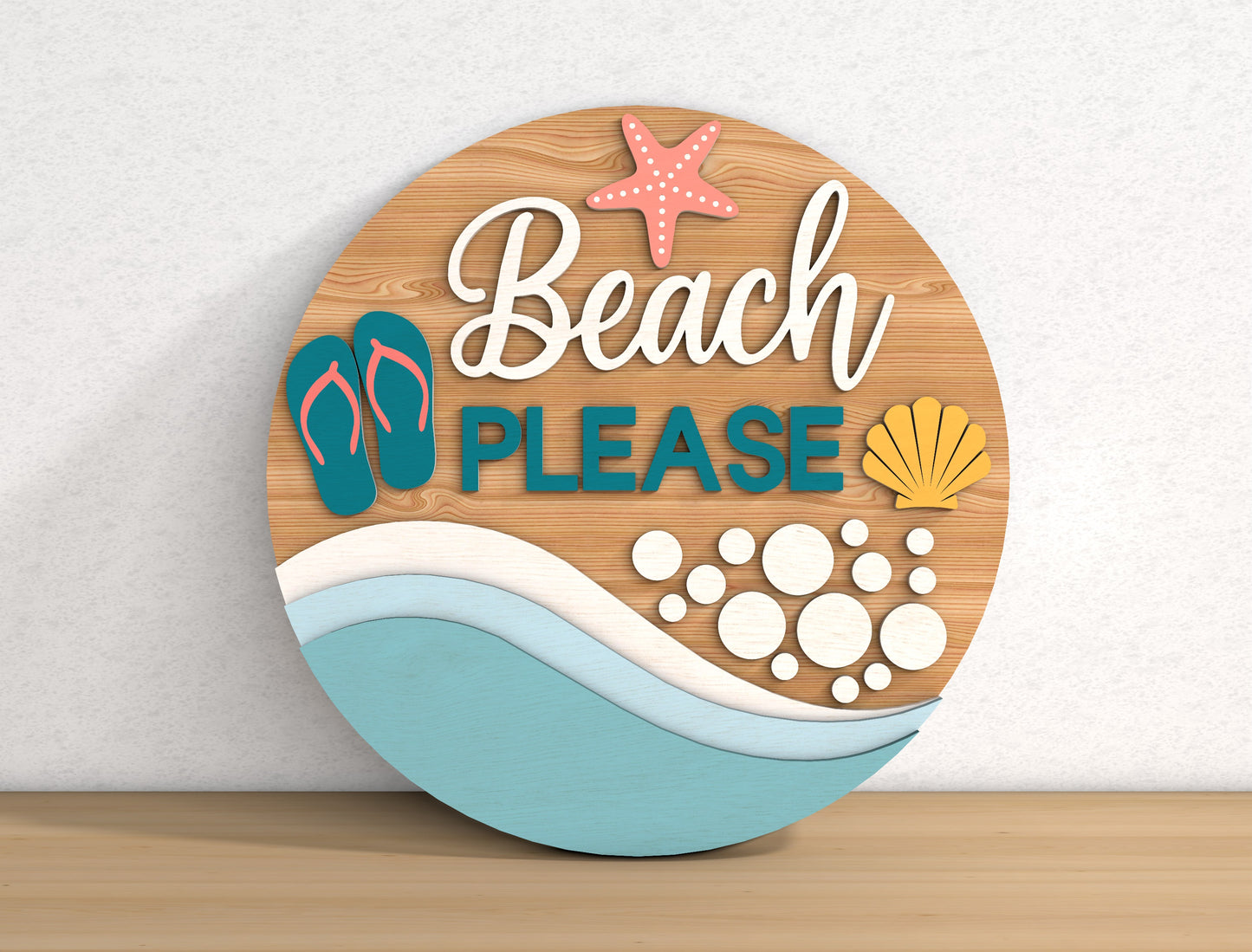 Beach Theme Sign SVG Bundle with 8 Summer Door Hanger Designs