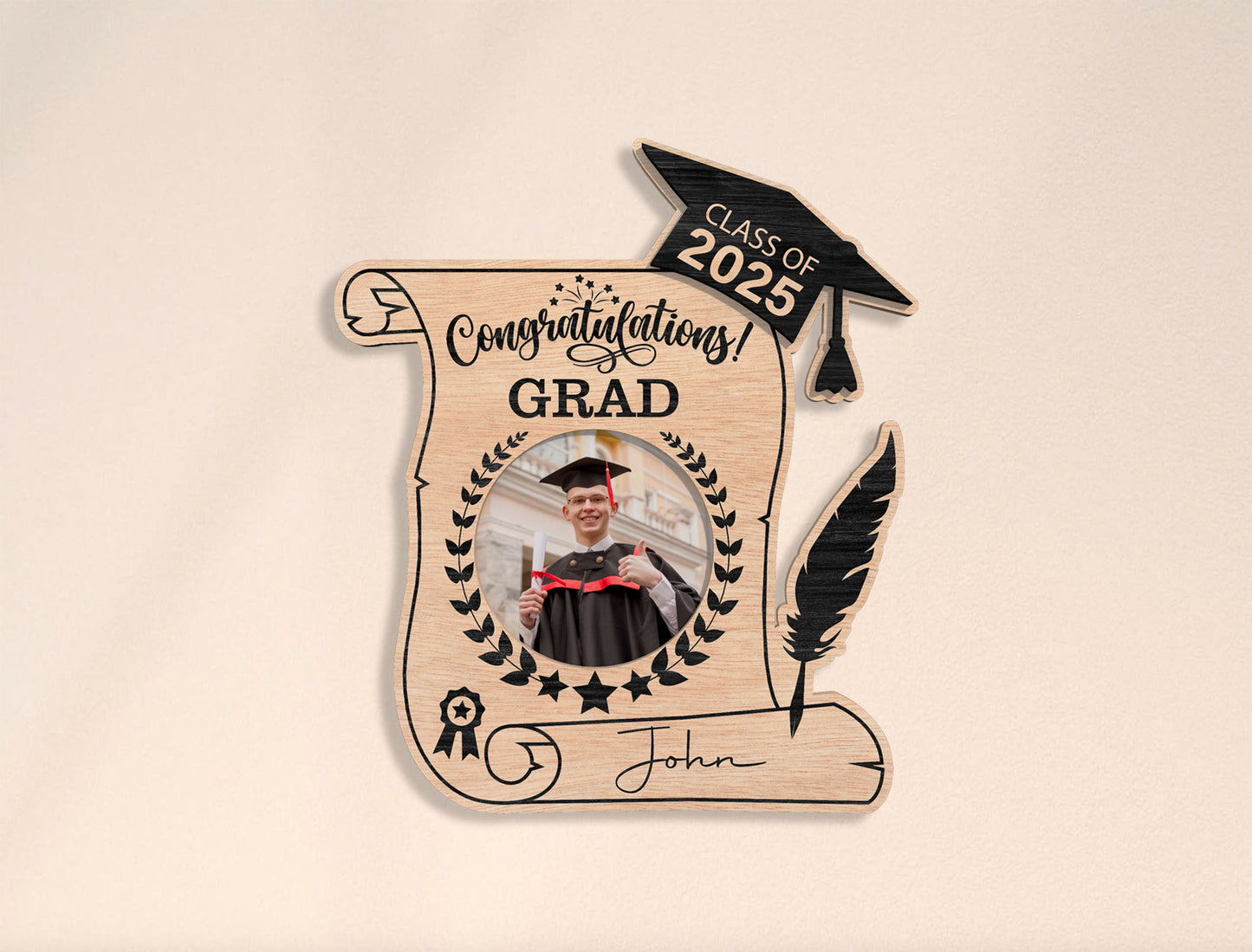 Graduation Photo Frame SVG Bundle Laser Cut File for LightBurn and Glowforge