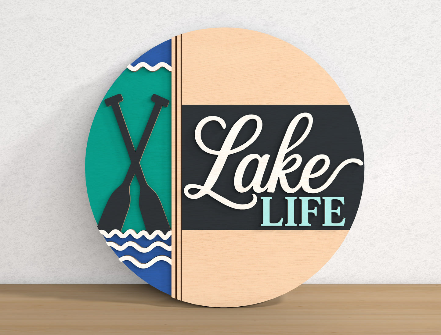 Lake Life Door Sign SVG Bundle Laser Cut File for Glowforge and LightBurn