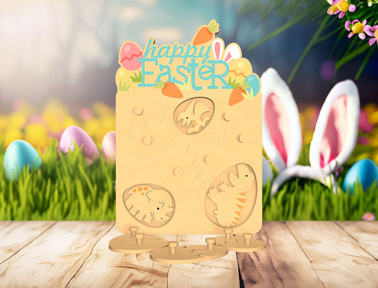 Easter Egg Game Board SVG Kids Table Activity for LightBurn and xTool